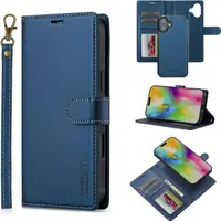 iPhone 15 Pro Max - LC.IMEEKE Etui à rabat 2en1, bleu – Bild 5