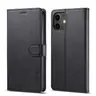 iPhone 15 Pro Max - LC.IMEEKE Wallet Etui mit 3 Kartenfächern & Magnetverschluss, schwarz