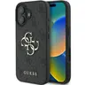 iPhone 16 - Custodia Guess con logo in metallo nero