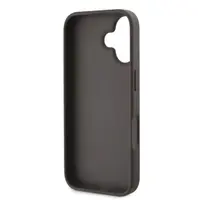 iPhone 16 - Guess PU 4G Bottom Stripe Metal Logo Case (GUHCP16SG4GLBR), Braun – Bild 7