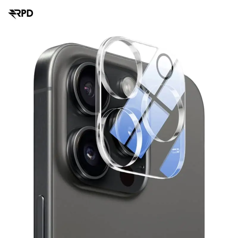 iPhone 16 Pro / 16 Pro Max - verre trempé / verre blindé caméra arrière - entièrement transparent
