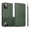 iPhone 16 Pro Max - Étui à rabat magnétique 2en1 avec emplacements pour cartes & sangle de poignet, vert