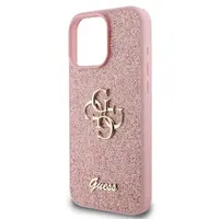 iPhone 16 Pro Max - Guess Glitter Metal Logo Case Pink GUHCP16XHG4SGP – Bild 5