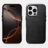 iPhone 16 Pro Max - iCarer Oil Wax Premium genuine leather with Magsafe case black (WMI16240704-BK)