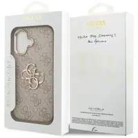 iPhone 17 - Guess Metal Logo Gold Case, Pink GUHCP17S4GMGCPI – Bild 8