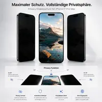 iPhone 17 Pro Max - Vetro temperato / Vetro blindato - Privacy – Bild 3