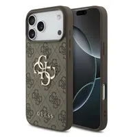 iPhone 18 Pro / 17 Pro – Coque Guess avec logo métallique doré, marron GUHCP18L4GMGBR – Bild 1