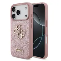iPhone 18 Pro / 17 Pro – Guess Glitter Case with Metal Logo, Pink GUHCP18LHG4SGP – Bild 1