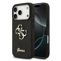 iPhone 18 Pro / 17 Pro – Guess Glitzer-Hülle mit Metall-Logo, Schwarz GUHCP18LHG4SGK – Bild 1