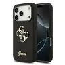 iPhone 18 Pro / 17 Pro – Guess Glitzer-Hülle mit Metall-Logo, Schwarz GUHCP18LHG4SGK