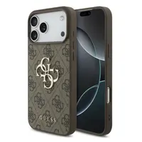 iPhone 18 Pro Max / 17 Pro Max – Custodia Guess con logo in metallo oro, marrone GUHCP18X4GMGBR – Bild 1