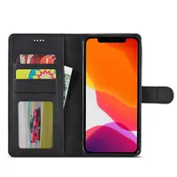 iPhone 5/5S/SE 2016 - LC.IMEEKE Wallet Etui mit 3 Kartenfächern & Magnetverschluss, schwarz – Bild 4