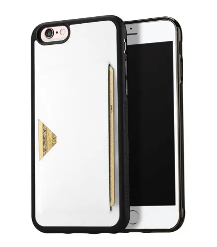 iPhone 6 / iPhone 6s - Dux Ducis Pocard series mit Aussen-Kartenfach weiss