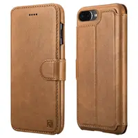 iPhone 7+/8+ iCarer Custodia portafoglio in pelle PU staccabile marrone – Bild 1
