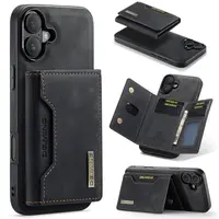 iPhone 7/8/SE 2020/SE 2022 - DG.MING Back Case, leather look, card slots & magnetic closure, protective case, black – Bild 3