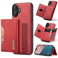 iPhone 7/8/SE 2020/SE 2022 - DG.MING Back Case, leather look, card slots & magnetic closure, protective case, red – Bild 4