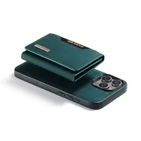 iPhone 7/8/SE 2020/SE 2022 - DG.MING Back Case, leather look, card slots & magnetic closure, protective case, green – Bild 5