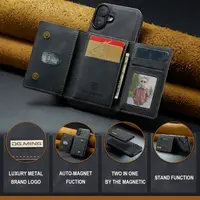 iPhone 7/8/SE 2020/SE 2022 - DG.MING Back Case, leather look, card slots & magnetic closure, protective case, black – Bild 9