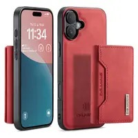 iPhone 7/8/SE 2020/SE 2022 - DG.MING Etui, Leder-Optik, Kartenfach & Magnetverschluss, Rot – Bild 2