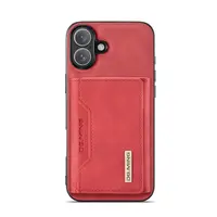 iPhone 7/8/SE 2020/SE 2022 - DG.MING Etui, Leder-Optik, Kartenfach & Magnetverschluss, Rot – Bild 7