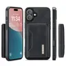iPhone 7/8/SE 2020/SE 2022 - DG.MING Etui, Leder-Optik, Kartenfach & Magnetverschluss, Schwarz
