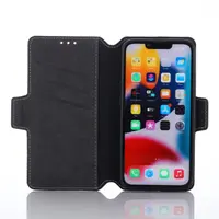 iPhone 7/8/SE 2020/SE 2022- Muxma Flip Case mit drei Kartenfächer grau – Bild 3