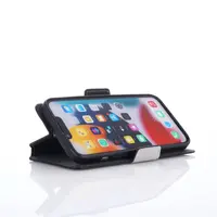 iPhone 7/8/SE 2020/SE 2022- Muxma Flip Case mit drei Kartenfächer grau – Bild 5
