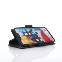 iPhone 7/8/SE 2020/SE 2022- Muxma Flip Case mit drei Kartenfächer schwarz – Bild 5