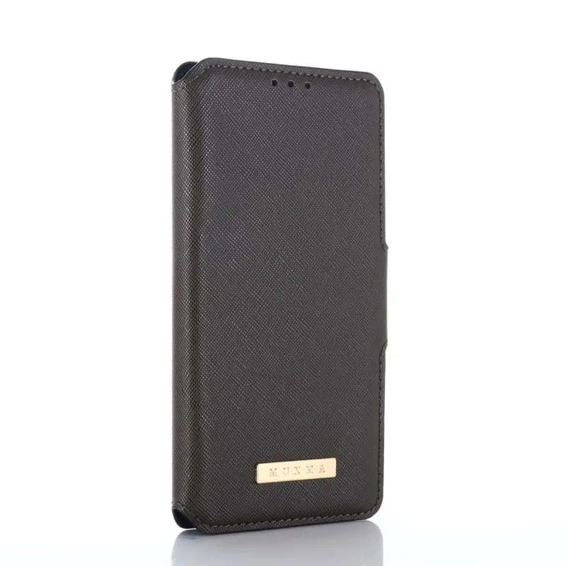 iPhone 7/8/SE 2020/SE 2022- Muxma Flip Case with three card slots dark olive green
