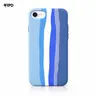 iPhone 7/8/SE/SE 2022 - Étui en silicone bleu arc-en-ciel, bleu