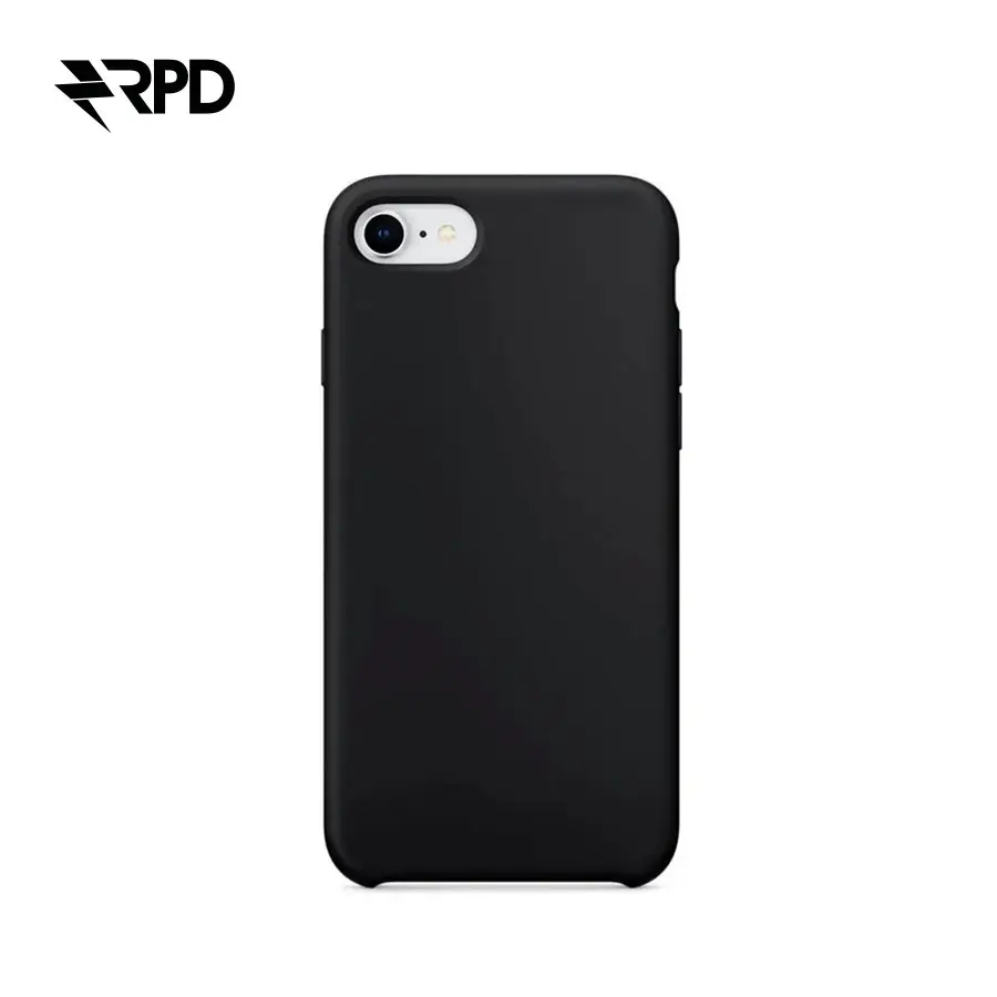 iPhone 7/8/SE2020/SE 2022 - Étui en silicone solide, noir