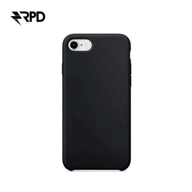 iPhone 7/8/SE2020/SE 2022 - Étui en silicone solide, noir