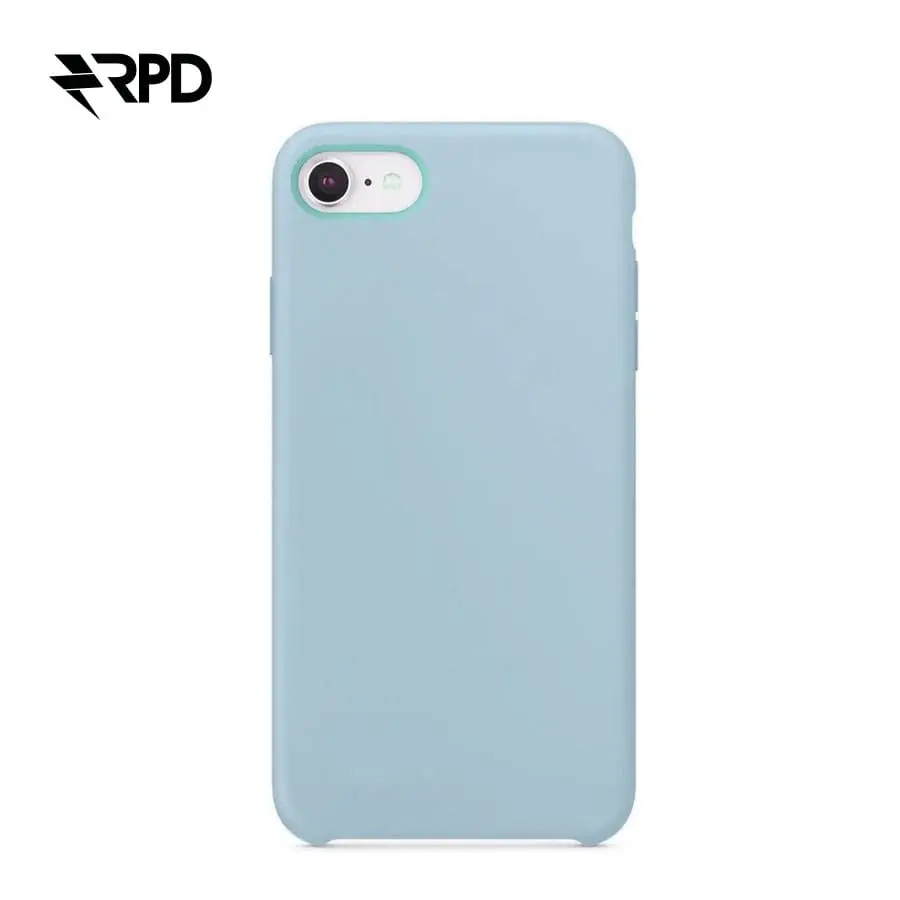 iPhone 7/8/SE2020/SE 2022 - étui solide en silicone bleu ciel (bleu clair)
