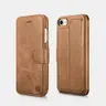iPhone 7/8/SE2020/SE 2022 - iCarer Genuine Leather Detachable 2 in 1 Mobile Phone Wallet Folio Case brown