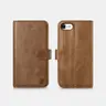 iPhone 7/8/SE2020/SE 2022 - iCarer Genuine Leather Detachable 2 in 1 Wallet Folio Case brown