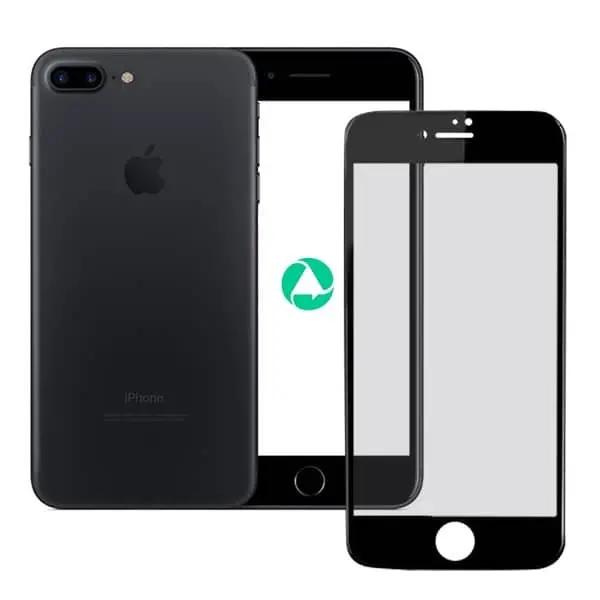 iPhone 7 Plus / 8 Plus - Tempered Glass / Panzerglas - 3D schwarz