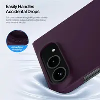 iPhone Duo - Custodia in silicone Dux Ducis PIEL con MagSafe, rosso vinaccia – Bild 10