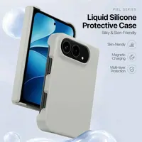 iPhone Duo - Dux Ducis PIEL silicone case with MagSafe, Beige – Bild 4