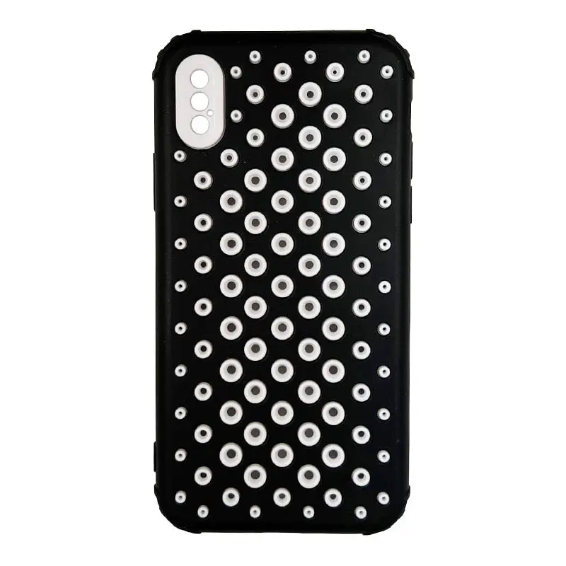 iPhone X/XS - Custodia perforata nera