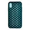iPhone X/XS - Custodia traforata blu scuro