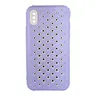 iPhone X/XS - Perforiertes Case, Stossfest & Stylisch, Lavendel-Weiss