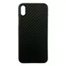 iPhone X/XS - Robusta custodia in TPU con effetto carbonio, nera
