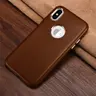 iPhone X/XS - Xoomz di lusso in vera pelle XYPIX003-BN, marrone scuro
