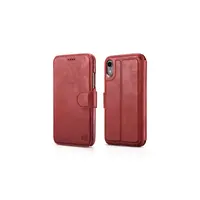 iPhone XR iCarer Custodia a portafoglio staccabile in pelle PU rosso – Bild 1