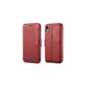 iPhone XR iCarer Custodia a portafoglio staccabile in pelle PU rosso