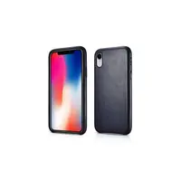 iPhone XR originale in vera pelle Back Cover blu iCarer (No Logo) – Bild 2