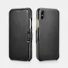 iPhone Xs Max - Custodia iCarer Luxury Series Flip nera (RI908-BK)