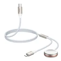 Joyroom 2-in-1 Watch Magnetic Charging Cable (S-IW012), Type-C to Watch Charger + Lightning, 30W, 1.5m, Weiss – Bild 2
