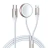 Joyroom 2-in-1 Watch Magnetic Charging Cable (S-IW012), Type-C to Watch Charger + Lightning, 30W, 1.5m, Weiss