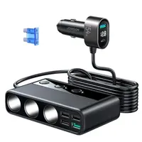 Joyroom - Autoladegerät, 210W Zigarettenanzünderadapter mit 3 Steckdosen und 6 USB-Ports (PD+QC3.0+USB*4), schwarz (JR-CL06) – Bild 4